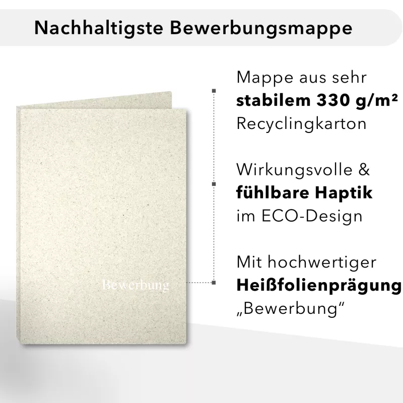 ECO 1-teilige Bewerbungsmappe Recycling-Karton