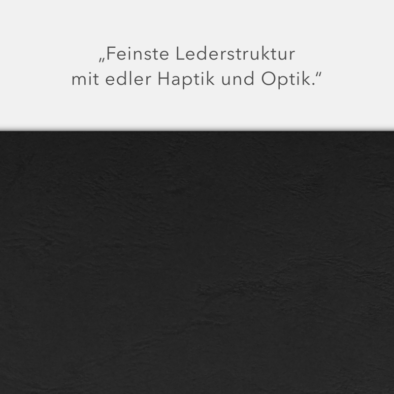 Karton-Mappe mit Lederstruktur 2-teilig in Schwarz mit Dreiecktaschen und 1 Klemmschiene