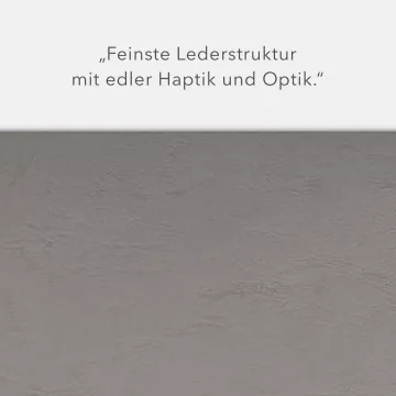 Karton-Mappe mit Lederstruktur 2-teilig in Grau mit 2 Seiten Dreiecktaschen