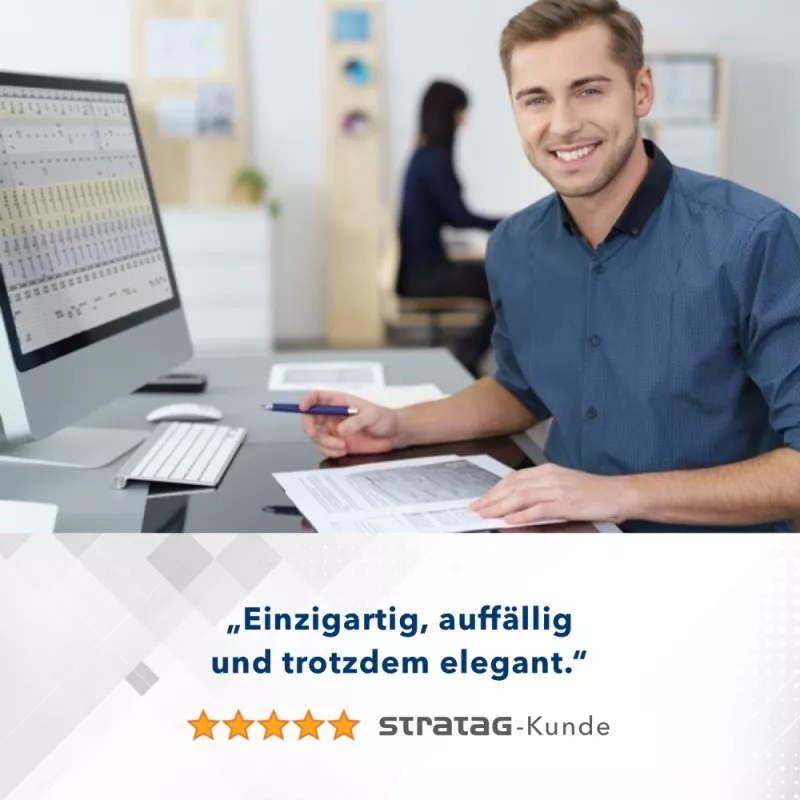 Karton-Mappe mit Metallic-Effekt 4-teilig in Anthrazit mit 2 Seiten Dreiecktaschen und 2 Klemmschienen