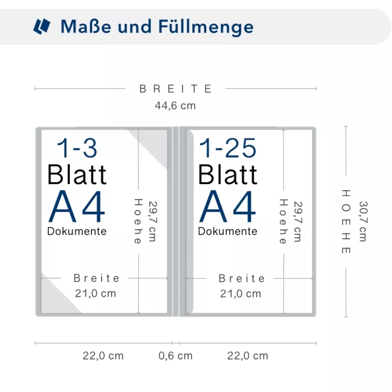 Karton-Mappe mit Metallic-Effekt 2-teilig in Kristallweiß mit Dreiecktaschen und 1 Klemmschiene