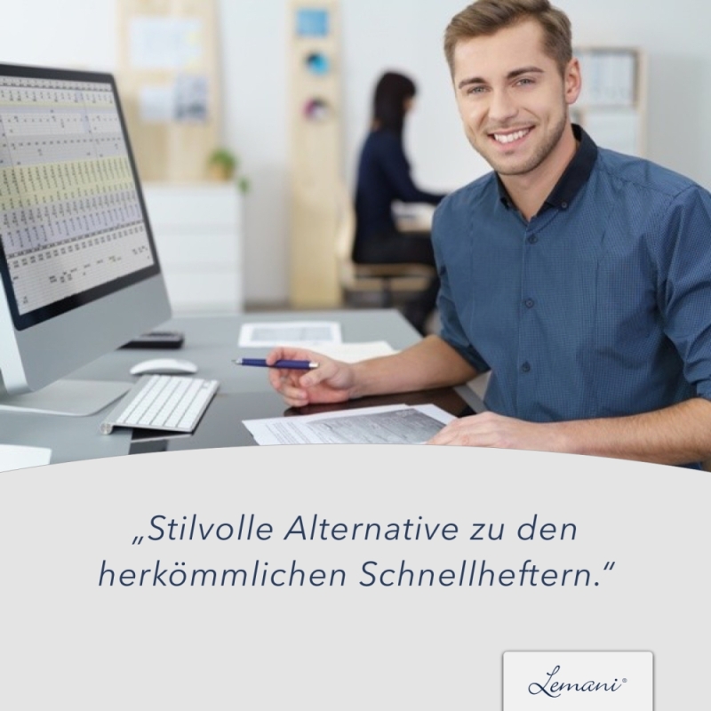 Karton-Mappe mit Textil-Design 1-teilig in pearl white mit 1 Heftstreifen