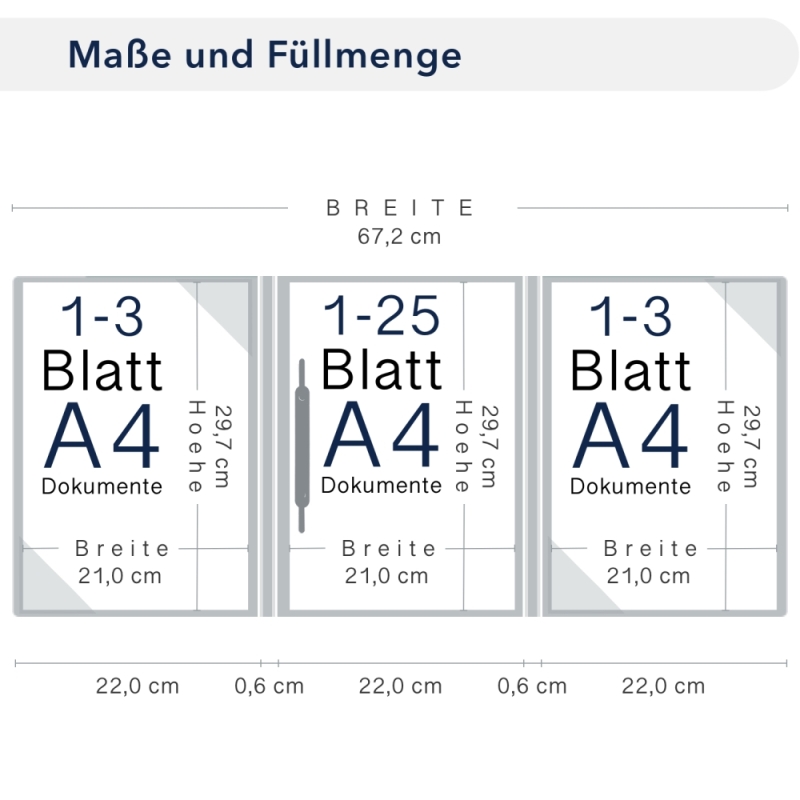 Karton-Mappe mit Textil-Design 3-teilig in pearl white mit 2 Seiten Dreiecktaschen und 1 Heftstreifen