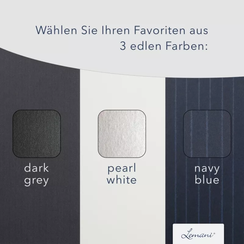 Premium Karton-Mappe 2-teilig in pearl white mit 2 Seiten Dreiecktaschen