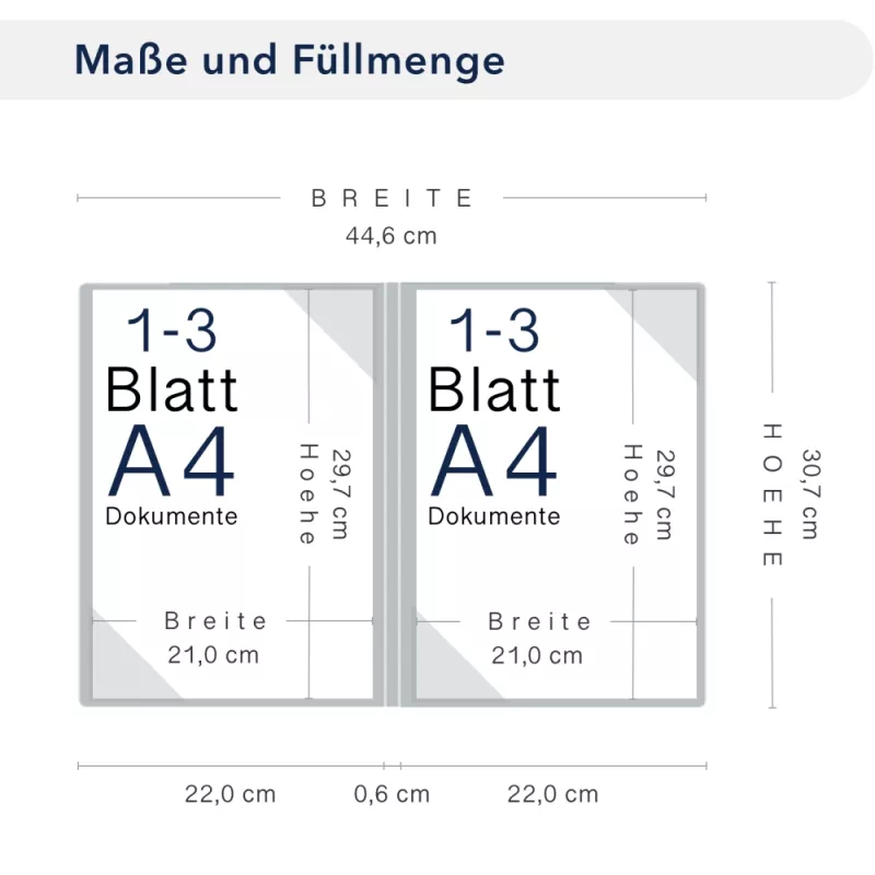 Premium Karton-Mappe 2-teilig in Bordeaux mit 2 Seiten Dreiecktaschen