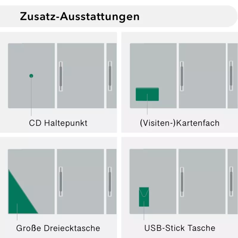Naturkarton-Mappe 3-teilig in Königsblau mit runder Metallklammer und 2 Heftstreifen