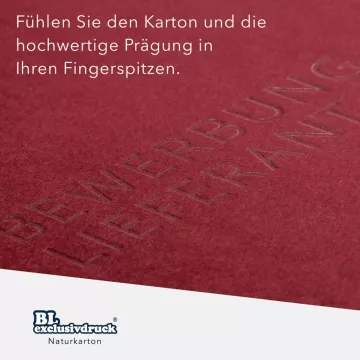 Naturkarton-Mappe 1-teilig in Rubinrot mit 1 Heftstreifen