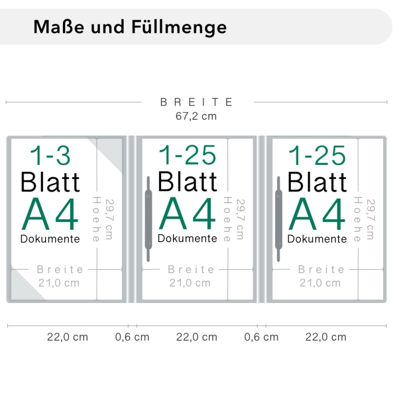 Naturkarton-Mappe 4-teilig in Steingrau mit 2 Seiten Dreiecktaschen und 2 Heftstreifen