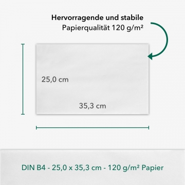 50 Stück B4 Versandtaschen in Weiß mit Papprückwand, 250 x 353 mm