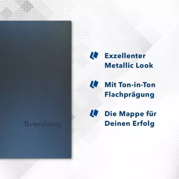 Esclusiva® Classic 1-teilige Bewerbungsmappe Metallic-Effekt