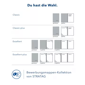 Esclusiva® Exzellent 3-teilige Bewerbungsmappe Metallic-Effekt