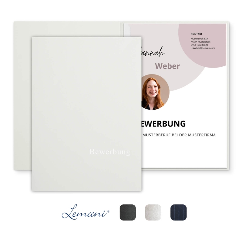 Lemani® IMPULS 1-teilige Bewerbungsmappe Textil-Design