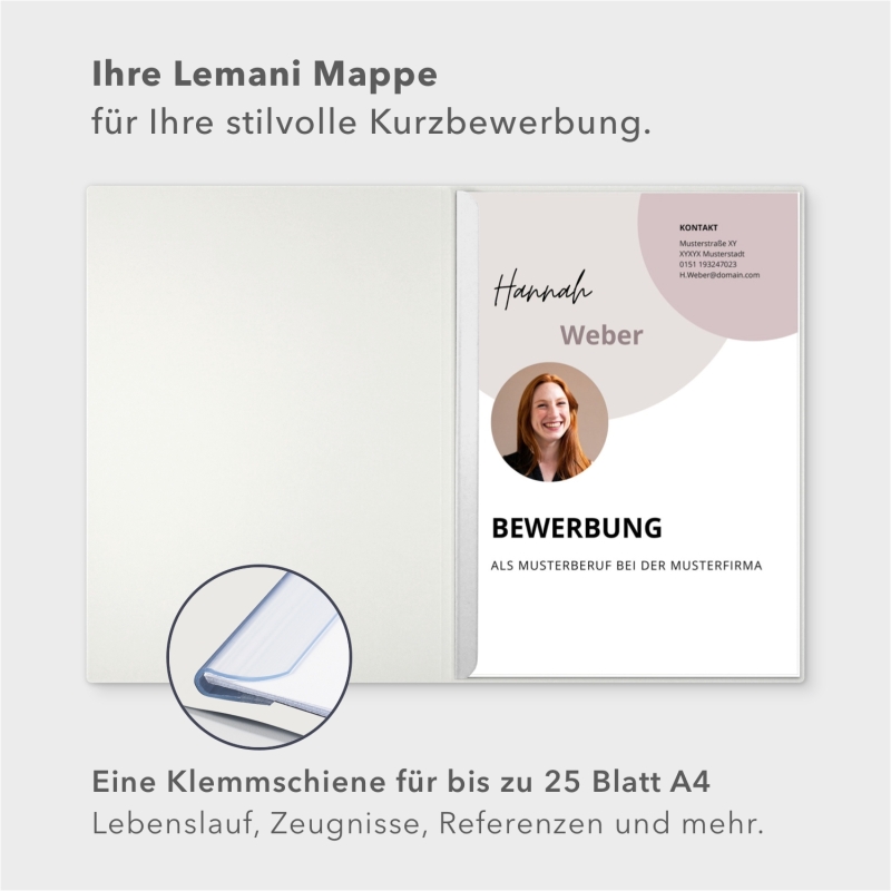 Lemani® IMPULS 1-teilige Bewerbungsmappe Textil-Design