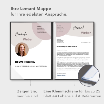 Lemani® CARISMA 2-teilige Bewerbungsmappe Textil-Design