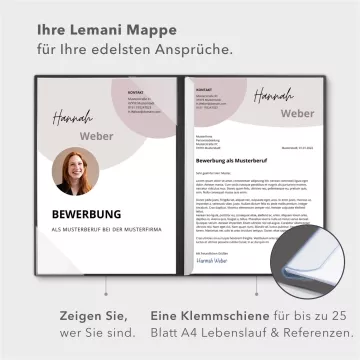 Lemani® CARISMA 2-teilige Bewerbungsmappe Premium-Karton