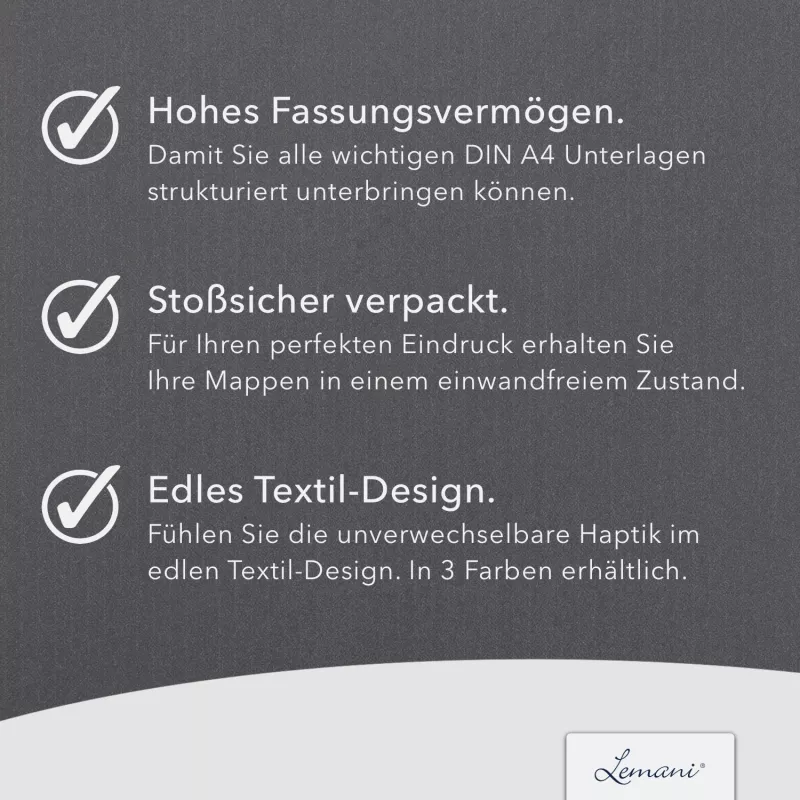 Lemani® CARISMA 2-teilige Bewerbungsmappe Premium-Karton