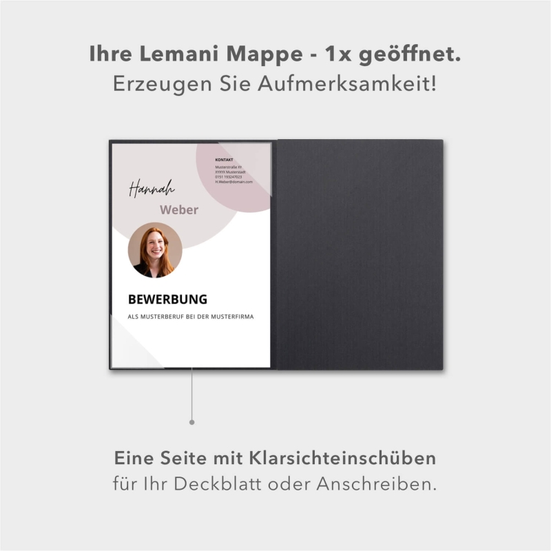 Lemani® BUSINESS 3-teilige Bewerbungsmappe Textil-Design