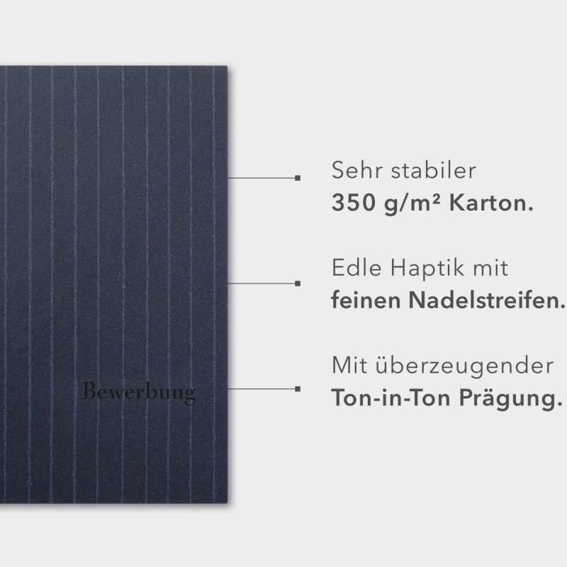 Lemani® PRESTIGE 3-teilige Bewerbungsmappe Textil-Design