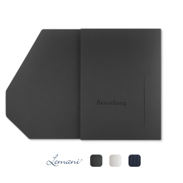 Lemani® PREMIUM 4-teilige Bewerbungsmappe Textil-Design