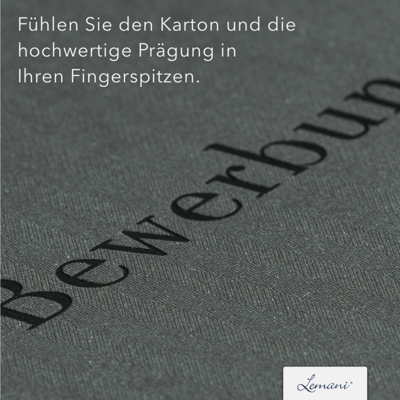 Lemani® PREMIUM 4-teilige Bewerbungsmappe Textil-Design
