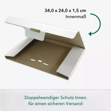 5 Stück Spezial-Versandkartons in Weiß für Ihre DIN A4 Inhalte