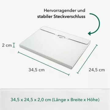 5 Stück Spezial-Versandkartons in Weiß für Ihre DIN A4 Inhalte