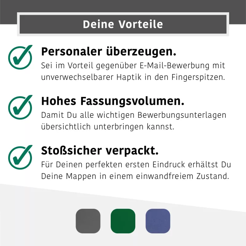 5 Stück Bewerbungsmappen favorit© 3-teilig Naturkarton