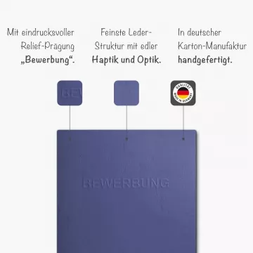 Bewerbungsmappe favorit© 3-teilig Lederstruktur