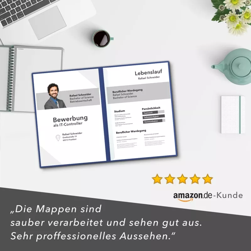 BL-exclusivdruck® BL-plus 2-teilige Bewerbungsmappe Naturkarton