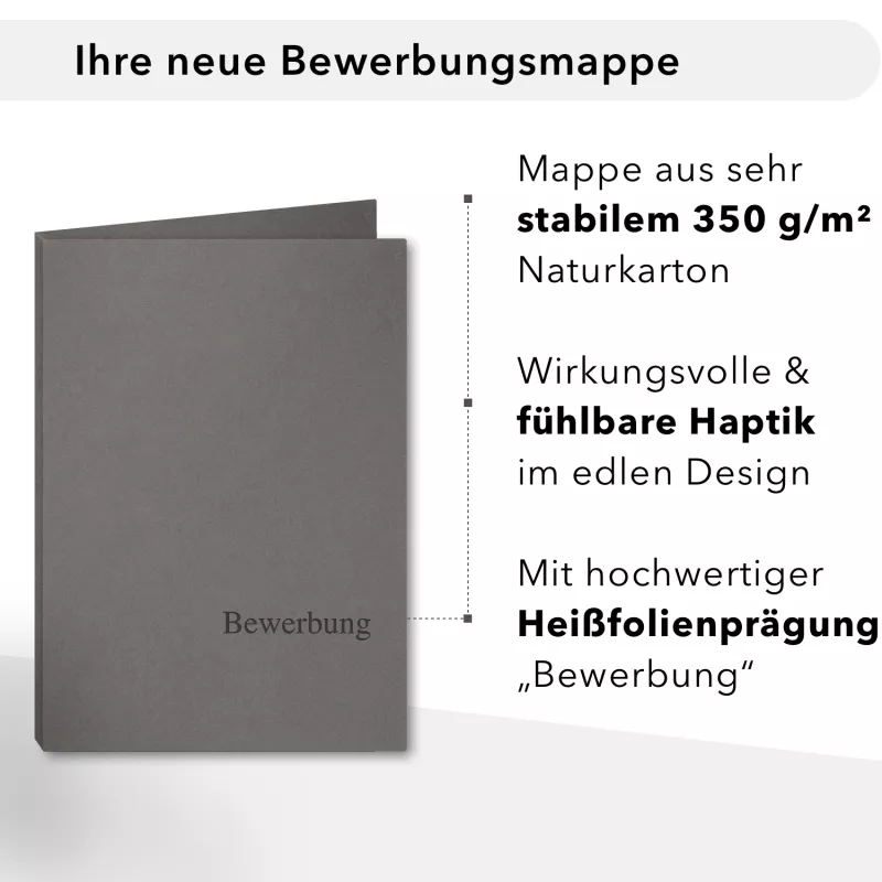 BL-exclusivdruck® EASY 3-teilige Bewerbungsmappe Naturkarton