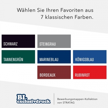 8 Stück BL-exclusivdruck® BL-plus Bewerbungsmappen % SALE