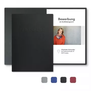 8 Stück Bewerbungsmappen favorit© 1-tlg. Lederstruktur % SALE