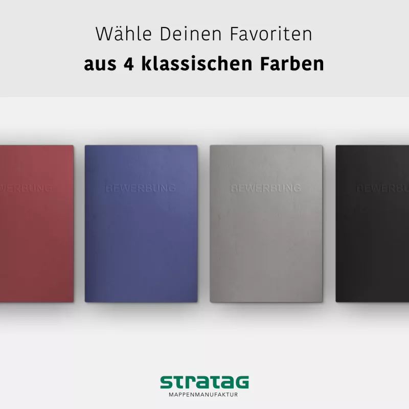 8 Stück Bewerbungsmappen favorit© 1-tlg. Lederstruktur % SALE