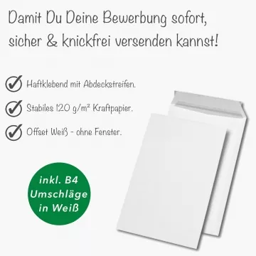 20 Stück 3-teilige Bewerbungsmappen in feinster Lederstruktur
