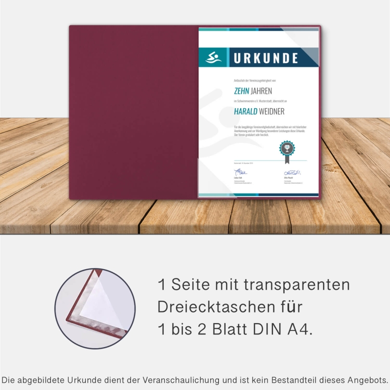 8 Stück Urkundenmappen BL-exclusivdruck® BASIC Naturkarton