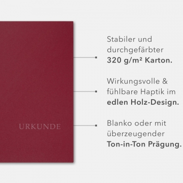 8 Stück Urkundenmappen BL-exclusivdruck® BASIC Naturkarton