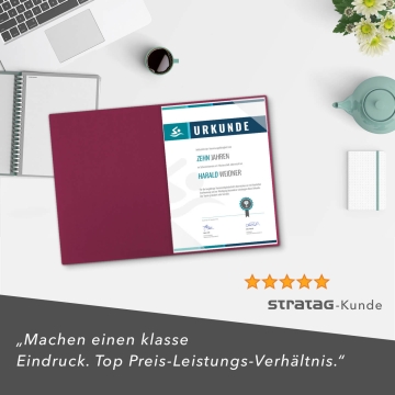 8 Stück Urkundenmappen BL-exclusivdruck® BASIC Naturkarton