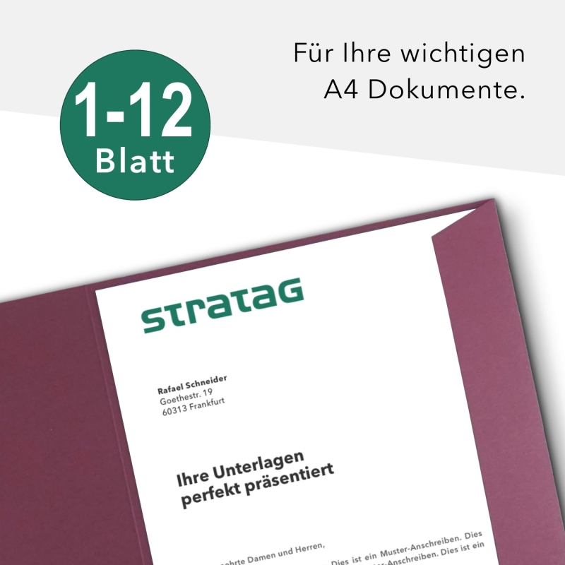 5 Stück Präsentationsmappen BL-exclusivdruck® Naturkarton