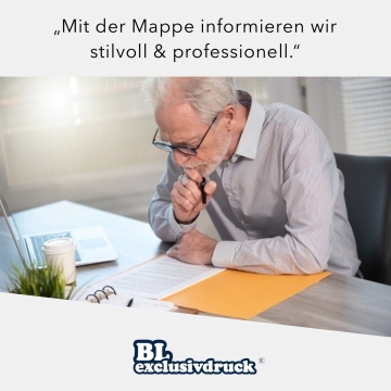 8 Stück Informationsmappen BL-exclusivdruck® BL-plus Naturkarton