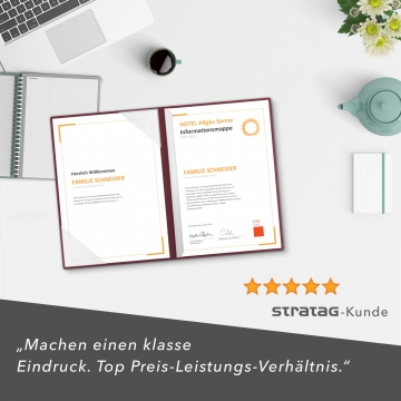 8 Stück Informationsmappen BL-exclusivdruck® BL-plus Naturkarton