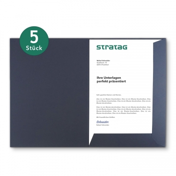 5 Stück Präsentationsmappen BL-exclusivdruck® Naturkarton