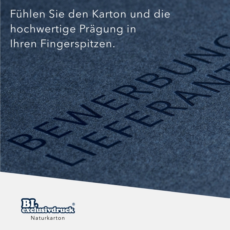 5 Stück Präsentationsmappen BL-exclusivdruck® Naturkarton