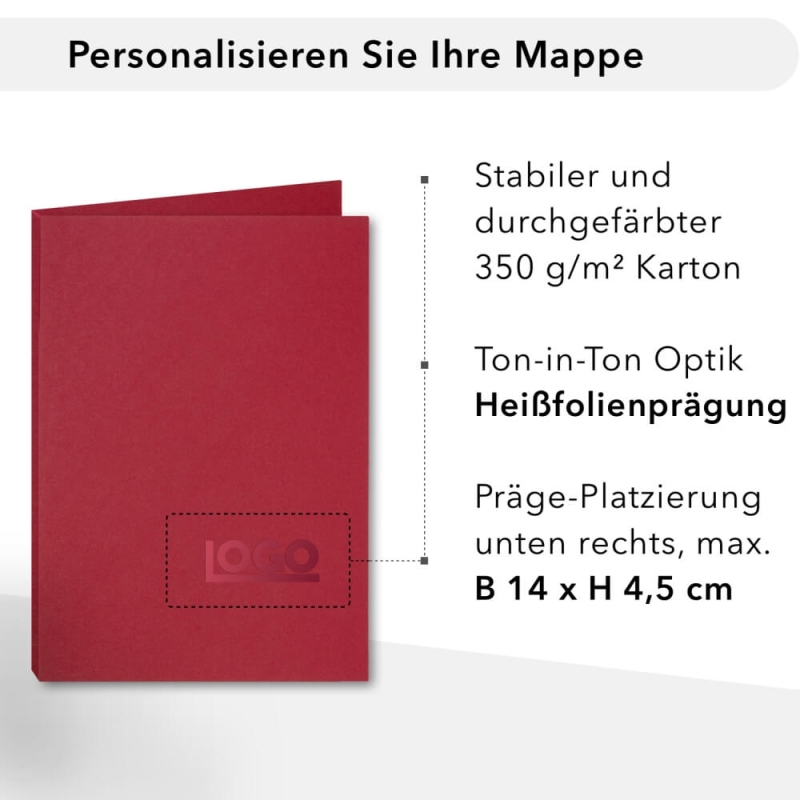 10 Stück Präsentationsmappen BL-exclusivdruck® Naturkarton (1771)