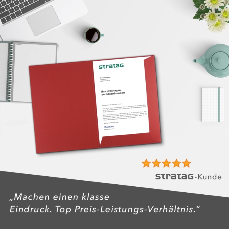 10 Stück Präsentationsmappen BL-exclusivdruck® Naturkarton (1771)