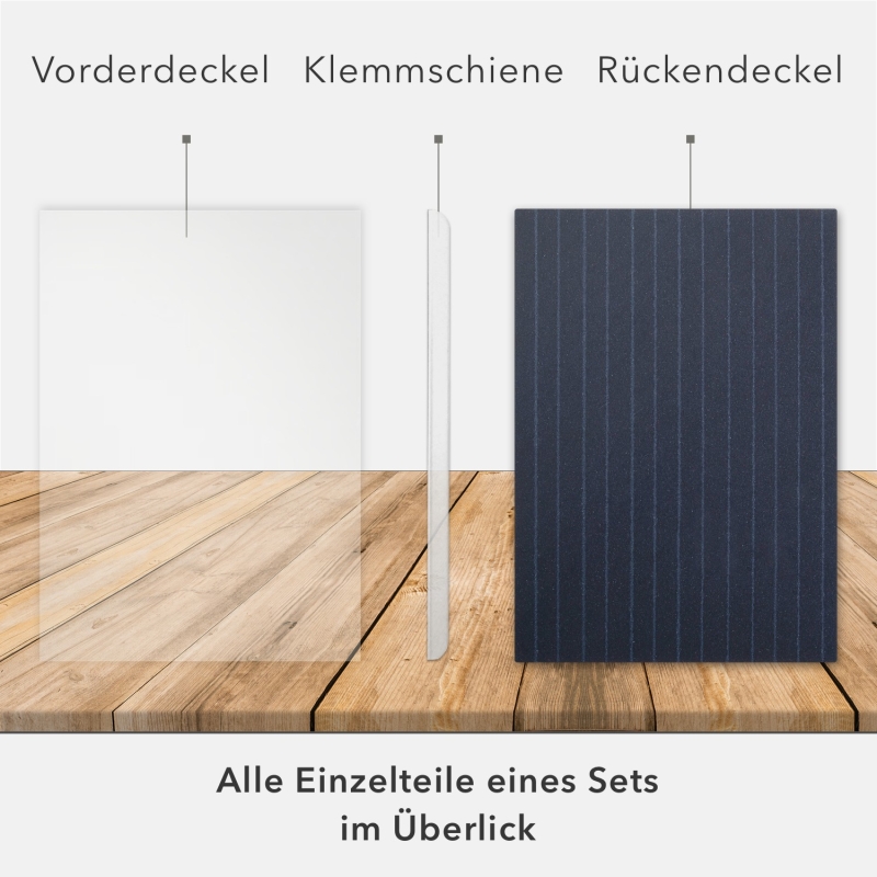 6 Stück STRATAG Klemmmappen Klemmschienen-Set