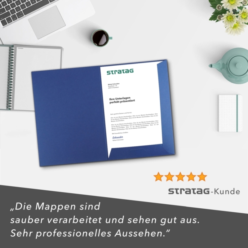 10 Stück Präsentationsmappen BL-exclusivdruck® Naturkarton (1761)