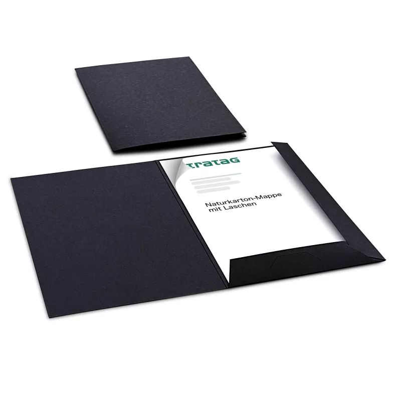 10 Stück Präsentationsmappen mit Laschen BL-exclusivdruck® Naturkarton (1751)