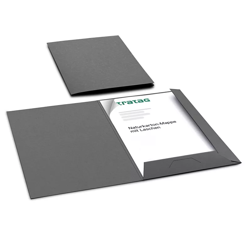10 Stück Präsentationsmappen mit Laschen BL-exclusivdruck® Naturkarton (1741)