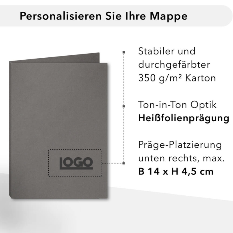 10 Stück Präsentationsmappen BL-exclusivdruck® Naturkarton (1741)