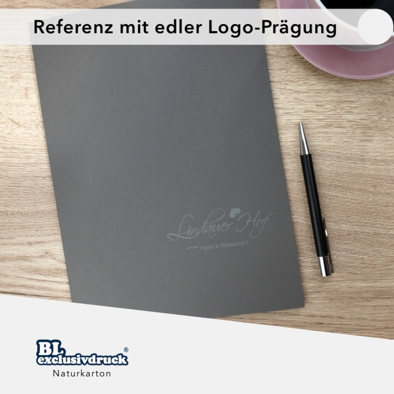 20 Stück Präsentationsmappen BL-exclusivdruck® Naturkarton